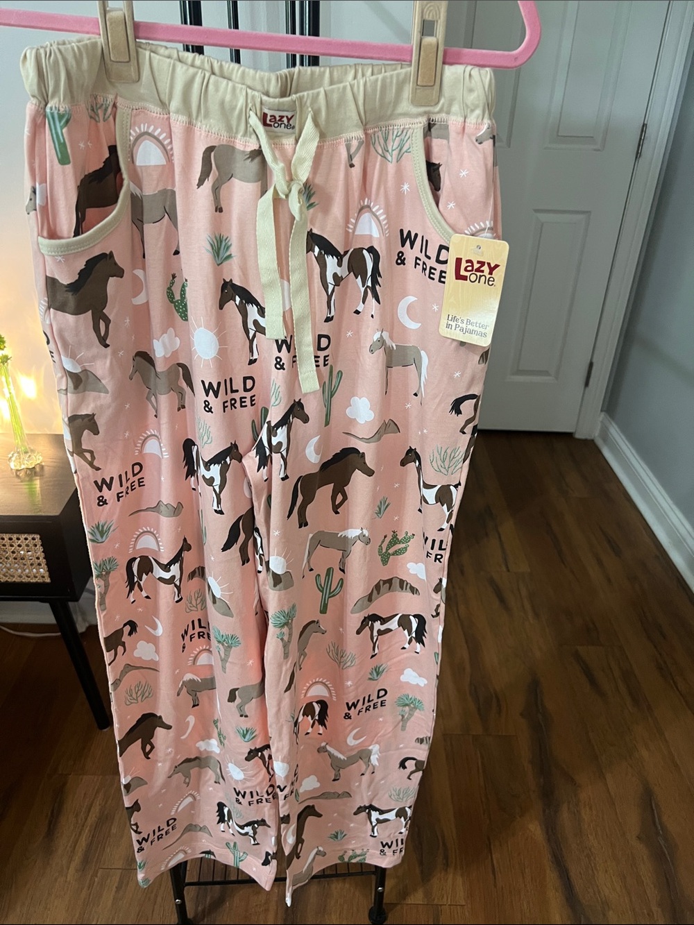 Lazy One Pink Horse Print Pajama Pants